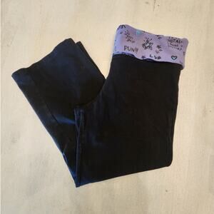 PINK Victoria's Secret Yoga Pants SZ Small Fold Over Waist Y2K Cropped